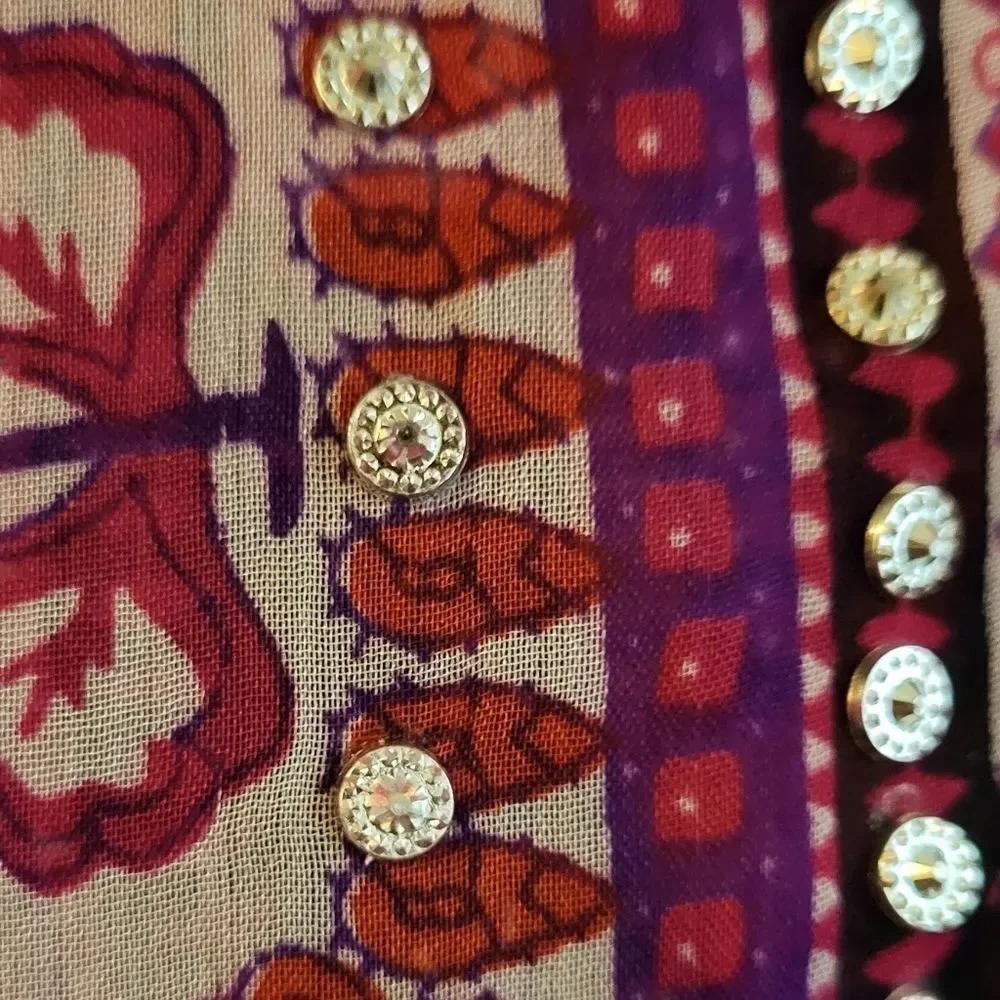 Gypsie Blu Embellished Boho Kaftan Tunic – One Size